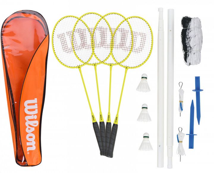 Wilson Badmin Set 4 Rakiety/Siatka/Lotki
